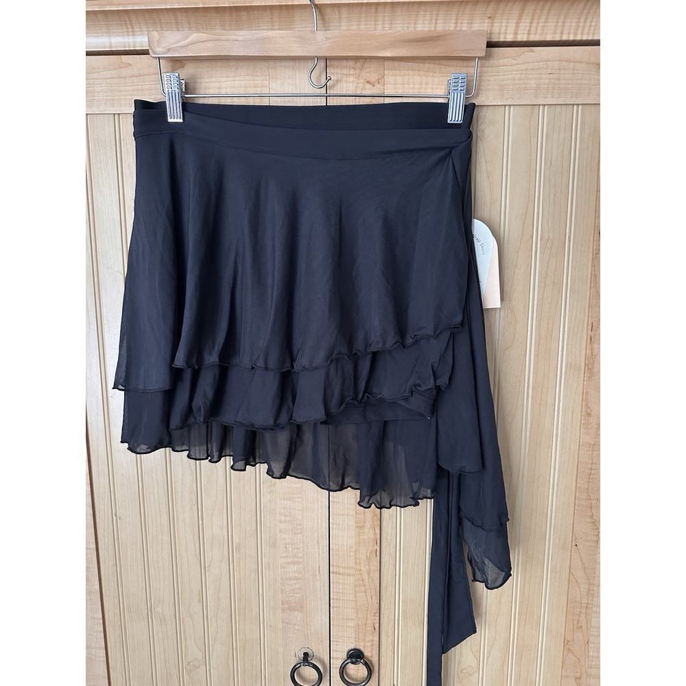 Blogilates Dance Studio Wrap Skort Skirt Short Black NWT Size L